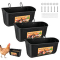 Cieex 3 Pack Hanging Chicken Feeder, Duck Feeder for Outside with Clips | Water Trough for Duck Goose Goat Pig Deer, Durable Poultry Feeding Water Container, Durable & Reusable