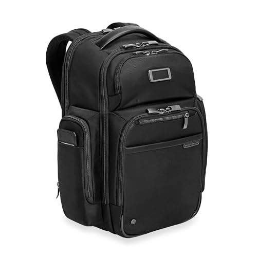 Briggs & Riley Medium Cargo Backpack for Women & Men - Laptop Backpack, For Work & Travel, Lightweight & Durable, Padded Straps, Fits up to 15" Laptop - @work Collection, Black - color: Black, size: Medium Cargo Backpack