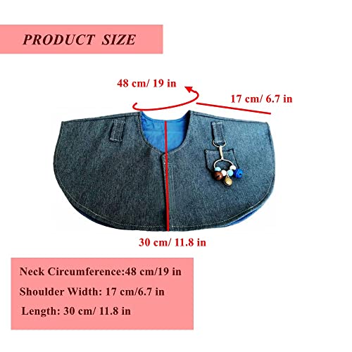 Parrot Anti-Scratch Bird Poop Shoulder Protector Birds Anklet Toys, Multi-Functional Bird Diaper Flight Suits Pee Pads Diaper Poop Shawl for Medium Cockatiel Parakeet Macaw (Shoulder Protector-Blue) - style: Shoulder Protector-Blue