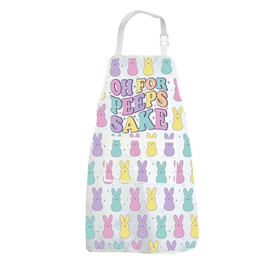 Oh For Peeps Sake Adjustable Apron With Pocket Happy Easter Gift Easter Peeps Squad Easter Kitchen Decor