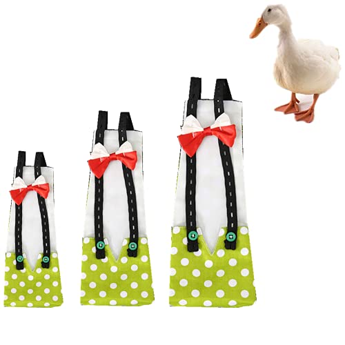 Chicken Duck Goose Diaper Washable Pet Bow Tie Diapers for Hens Roosters Poultry 1 Pack (M, Green) - color: Green, size: M