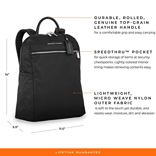 Briggs & Riley Rhapsody Slim Backpack, Black, One Size - color: Black, size: One Size