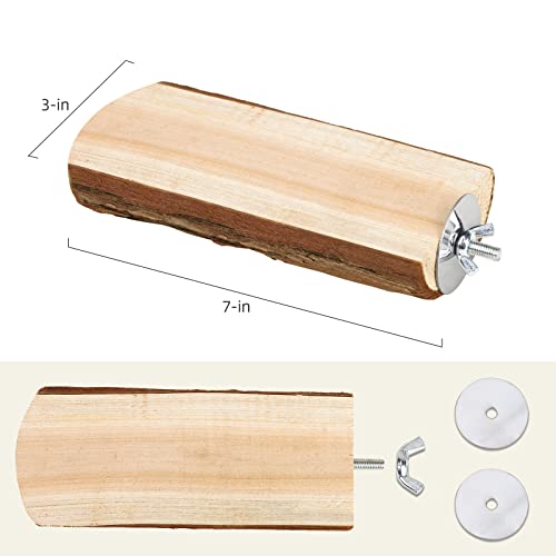 Niteangel Parrot Cage Perch, Wooden Platform for Birds (2 Packs) - size: 2 Packs