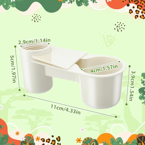 LemonRoad 24 Pcs Bird Drinker Feeder Cups Plastic Water Bottle Cup for Cage Ideal for Pigeon Bottle Chicken Quail Poultry Waterer Accessories (White) - color: White