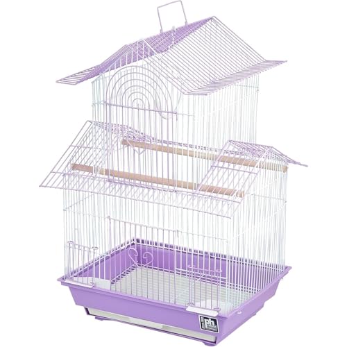 Bird Cage Spacious & Durable - Natural Wood Accents - Comfortable Habitat for Parakeets & Canaries