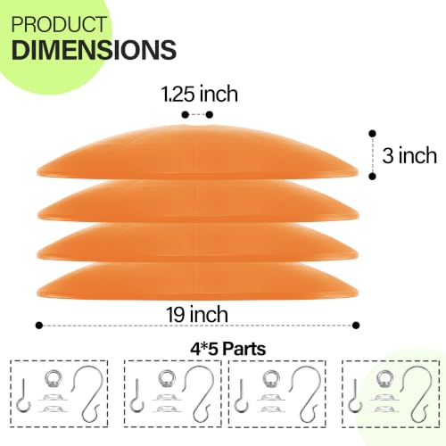 19.25-Inch Extra Large Squirrel Baffle,Hummingbird Feeder Shade Dome Cover, Bird Feeder Rain Guard, Hanging Squirrel Proof for Shepherd's Hook Outdoors (Terracotta) 4 Pack - color: Terracotta, size: 19''/4P