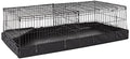Amazon Basics Leakproof Canvas Bottom Guinea Pig Cage, Easy to Clean Small Animal Habitat with Divider Set, Indoor/Outdoor, Portable, No Tools Needed, 47.6"L x 24.2"W x 14"H, Black - size: 47.6"L x 24.2"W x 14.0"H