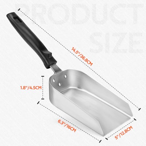 onlyfire 5" Heavy Duty Stainless Steel Griddle Spatula Food Mover | Grill Scoop Smash Burger Food Shovel for Stiring Fry, Cooking and Moving Food - size: 5"