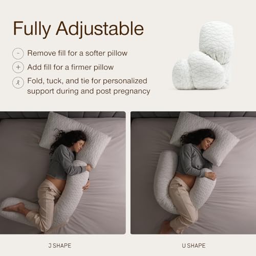 Coop Home Goods Original Adjustable Maternity Pillow, with Memory Foam and Washable Cover, Body Pillow for Pregnancy, Side Sleeper and Full Body Support During Pregnancy - size: Maternity Pillow