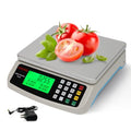 Food Scale 40KG/88LB Large Digital Kitchen Scales Weight Grams and Ounces Stainless Steel with Commercial Price Computing for Baking Cooking Meat Deli PCS Tare Function Adapter Included - style: BLUE BASE 40KG