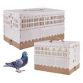 Plastic Foldable Pigeon Cage with Handle, S, Two Doors | Portable Bird Travel Carrier Cage, Pigeon Cage Pairing Cage, Pigeon Nest Box Easy to Clean for Training Release Competition - size: 12.6"L x 7.9"W x 8.7"H