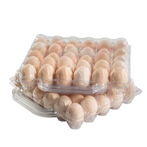5*6grid Plastic Eggcarton with handle,egg cartons cheap bulk(30pc) | (5*6)30 grid Portable Clear Egg Cartons,Plastic egg carton with handle,,egg cartons cheap bulk,For Family, Farm, Markets. - size: 5x6 30 portable egg boxes, 30 pieces