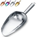 Premium Stainless Steel Cookie & Ice Cream Scoop - Dog Food & Utility Scoop - Dishwasher Safe (Silver/8oz/9 Inch) - color: 1. Silver