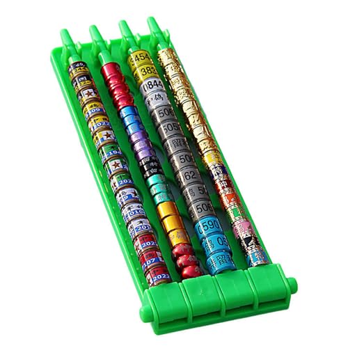 Poultry Leg Ring Storage Rack Plastic Storage Container for Racing Pigeon Leg Bands 7.86 x 2.75 x 0.59 inches Bird Care and Management Accessories Green
