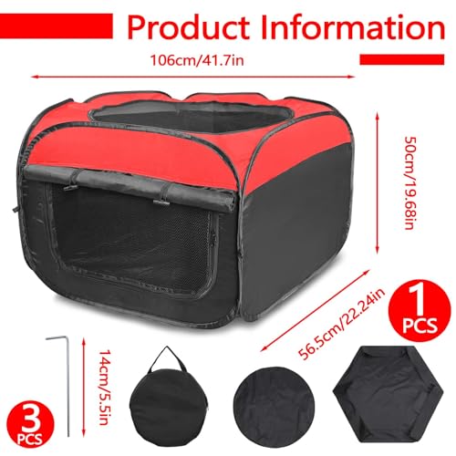 ASTIMESA Double Door Brooder Box for Chicks, Breathable Pop up Chicken Brooder, Foldable Large Chick Starter Kit, 45.1" x 19.9" Brooding Playpen/Tent Holds Up to 20 Duck Quail Gosling