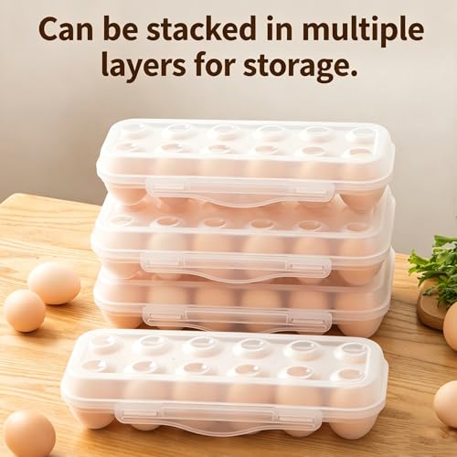 ZeQi Shatterproof Plastic Egg Carton Basekt - Portable, Food Grade PP, Refrigerator, Reusable Egg Storage Container, Camping Outdoor(12Grid) - size: 12Grid