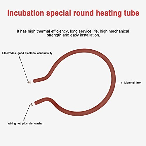 OUKENS Incubator Heater Tube, Incubator Circular Heater Heating Element, Incubator Circular Heating Element for Plate Cabinet Egg Incubators (200W) - Heating Element for Incubator