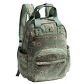 Diaper Bag Backpack Corduroy Multifunction Baby Fashion Travel Pack office Laptop Bag - color: Matcha Daisy
