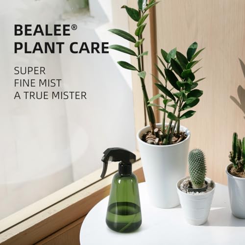 Spray Bottle for Plants 2 Pack, 16oz - Ultra Fine Mist, Plant Mister Indoor | Empty Spray Bottles, Leak Proof Misting Water Sprayer for Gardening, Planting, Hair, Cleaning Solutions - Funnel Included - color: Green & Brown