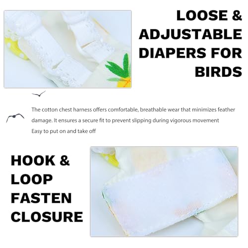 QBLEEV Bird Diaper Flight Suite, Reusable Parrot Nappy Cockatiel Clothes | Soft & waterproof inner layer, cute pigeon pants urine wet suit costume for conure macaw african budgies sun parakeet - color: Rabbit, size: S