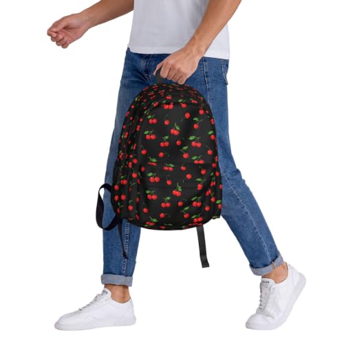 Cherry Kids Backpack School Backpack Teens Bookbag for Girls Boys Hiking Camping Travel Sports - color: Cherry