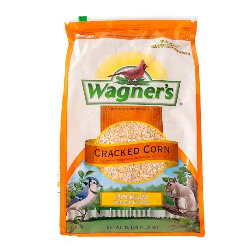 Wagner's 18542 Cracked Corn Wild Bird Food, 10-Pound Bag - size: 10 Pound (Pack of 1)