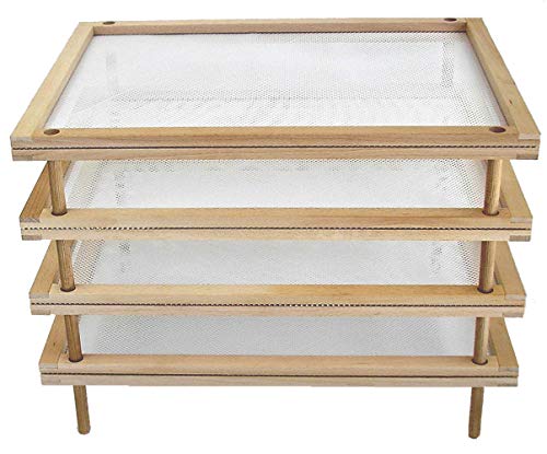 Eppicotispai Set of 4 Stackable Food Dryers to Assemble into a 4-Tier Food-Dryer Rack