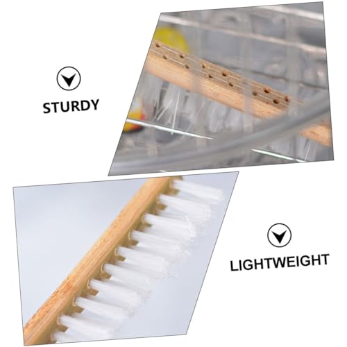 Garneck 1pc Long Handle Birdcage Brush Nest Cleaning Scraper Bird Droppings Brush Cage Cleaning Supplies