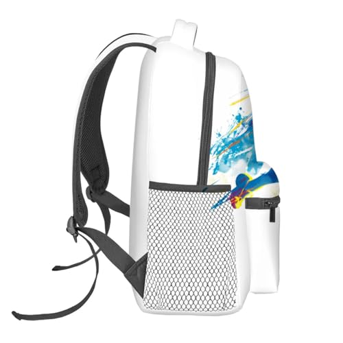 Colorful Sports Silhouette Backpack Travel Backpacks Laptop Rucksack,School Bookbag for Women Kids Boys Girls,Running Back Pack Accessories Bags,Ideal Gifts for Work, Outdoor Adventures - color: Color78