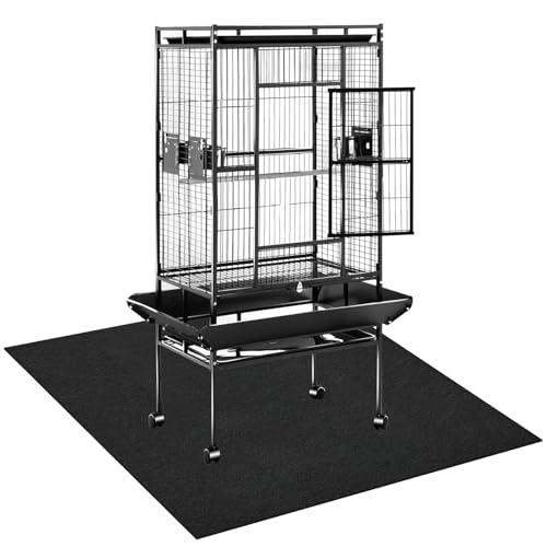 50x50 Inch Large Bird Cage Mat,Under Pet Cage Mat for Bird Cages, Dog Crate Mat Liner, Waterproof Felt Liner with Non-Slip Backing for Kennel Training, Floor Protector and Reptile Aquariums - size: 50x50 Inch