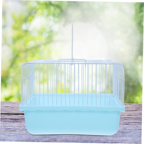 SUPVOX Portable Small Bird Travel Cage Lightweight Carrier for Lovebirds Parakeets and Cockatiels with Transparent Observation Window Versatile Indoor Outdoor Use for Small