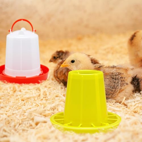 Funnymoom 12 Pack 1.5L Poultry Feeder Chick Waterer Kit Feeding and Drinker Bulk for Small Baby Chicken Duckling Goose Pigeons Quail Coop Accessories(Combination) - style: Combination