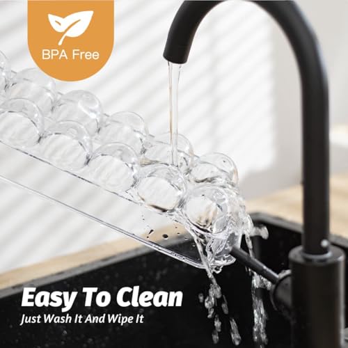 Egg Holder Container for Fridge with Lid and Handle, Clear Plastic Egg Storage Organizer Bins for Refrigerator, Stackable Tray Holds 14 Eggs. (28 Eggs, 2 Packs)