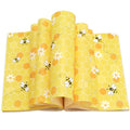 JarThenaAMCS 150 Pcs Summer Bee Wax Paper Yellow Honeycomb Deli Paper Cute Daisy Food Sandwich Wrap Waterproof Oil-Proof Picnic Basket Liners for Party Kitchen Supplies - color: Bee