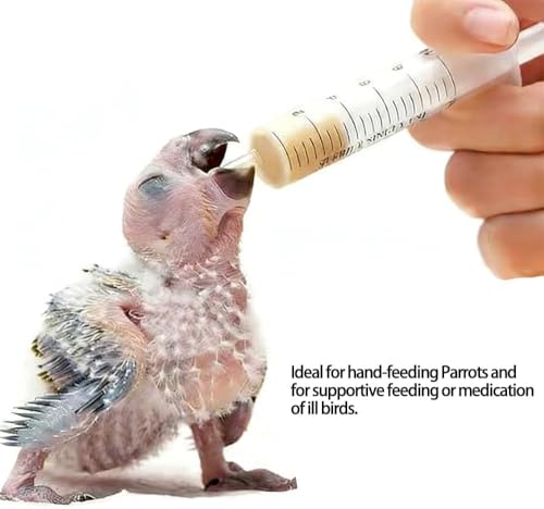 Parrot Hand Feeding Kit for Baby Birds – Bird Feeding Syringe Set with Stainless Feeding Spoon, Soft Feeding Tubes, Complete Baby Bird Feeding Kit for Parrots, Cockatiels, Lovebirds