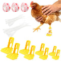 8PCS Poultry Leg Splint & Hobble Bands – Reusable Chick Leg Support Sleeves for Splayed/Curled Toes – Washable Farm Husbandry Leg Protection Ties for Chicken Duck Goose (4-Size Set)