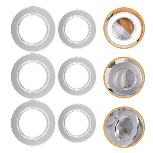 6Pcs Metal Bird House Hole Protectors and Predator Guards for Parrot Nest Box, 55Mm 75Mm Sizes, Breeding Box Protective Rings Replacement Accessories for Outdoor Birdhouses