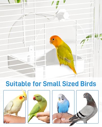 BUCATSTATE Hanging Bird Bath for Cage, 3 in 1 Multifunction Bird Bath/Bowl/House, Bird Cage Accessories Suitable for Small to Medium Birds, Like Lovebirds, Finches, Parakeets, Mannikin