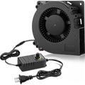 GDSTIME 120mm Blower Fan, AC 110V 220V DC 12V Powered Fan with Speed Control, for Receiver DVR Xbox Modem AV Cabinet Cooling | Dual Ball Bearing, Squirrel Cage, Centrifugal Fans, High Airflow, for Receiver DVR Xbox Modem AV Cabinet Cooling - 1232 - size: