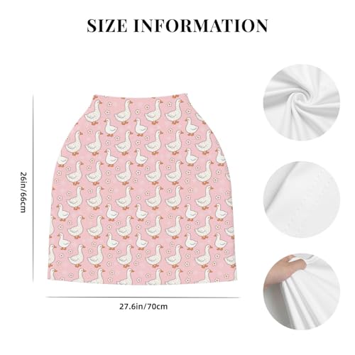 Pink Goose Baby Stuff Car Seat Cover for Baby,Mom Nursing Breastfeeding Covers,Multi-Use Car Seat Canopy Carrier Cover,Stroller Cover Newborn Shower Gift for Boys Girls - color: pink goose
