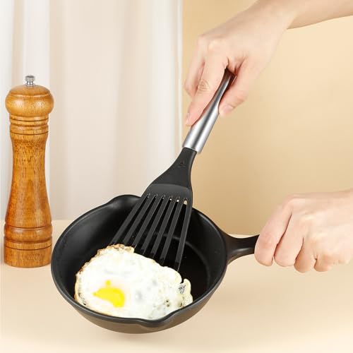 Tenta Kitchen Flexible Fish Turner Spatula, for Fish/Egg/Meat/Dumpling Frying - color: Nylon Spatula