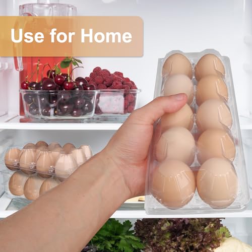98 Pack Bulk Egg Cartons, Clear Plastic Chicken Egg Holders, Egg Tray Carton Holder for Home & Kitchen, Farm & Market Use, An Eco-Friendly Egg Storage Solution, 10 Grids(Medium Size) - size: 98 Pack Egg Cartons 10 Grids