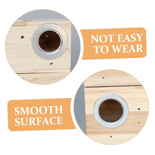 POPETPOP 5Pcs Bird Breeding Box Protectors Bite Hole Ring Guards for Parrot Cages Material Elegant Design for Birdhouses Predator