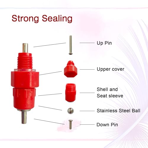 Chick Nipple Drinker Chicken Waterer Quail Water Nipples No Freeze Nipple for Rabbit (Plastic)