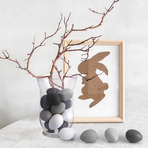 Gejoy 24 Pcs Easter Speckled Eggs Textured Plastic Eggs Neutral Easter Decor Pastel Fake Chicken Eggs Easter Bowl Basket Vase Fillers Rustic Spring Easter Decor for Home Table Egg Hunts (Earthy Tones) - style: Earthy Tones