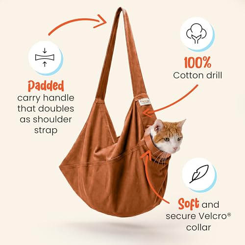 Cozy Comfort Carrier - Large Caramel Cat Carrier Soft and Pet Carrier for Medication Administration, Nail Clipping, Travel, Vet Visits, and Dental Care - color: Caramel, size: Large