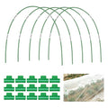 25 PCS Rust-Free Garden Hoops for Raised Beds With Garden Netting Clips | PVC-Coated Greenhouse Hoops, Garden Tunnel Hoops Kit, Plant Support for Row Cover, Netting, Shade Netting, Frost Protection - size: 25PCS