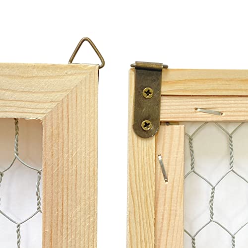 2 Pack Chicken Wire Wood Frame Unfinished Wooden Frame for photoes,Jewelry Crafting Project (Outer 6 x 16 in, Interior 4.3 x 14 in) - size: 6X16 in