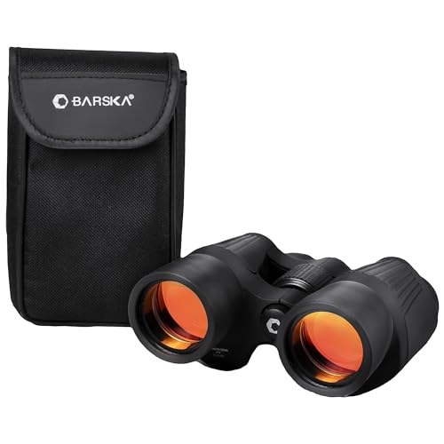Barska 8x42mm X-Trail Binoculars – Compact High Power, Ruby Multi-Coated Optics, 42mm Lens, Rubber Grip, Center Focus, for Bird Watching & Hunting