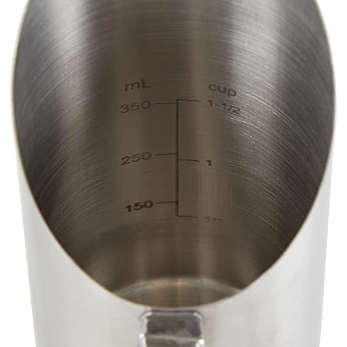 RSVP International Endurance Kitchen Collection Measuring Tools, Dishwasher Safe, Scoop & Measure, Stainless Steel - size: 1.5 cups Scoop (Pack of 1)
